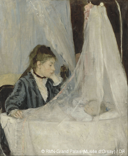 Berthe Morisot (1841-1895)Le berceau1872Huile sur toileH. 56 ; L. 46 cmParis, musée d’Orsay© RMN-Grand Palais (Musée d’Orsay) / DR